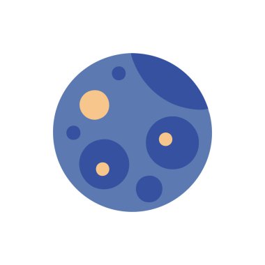 düz renk vektör dizaynında ay simgesi