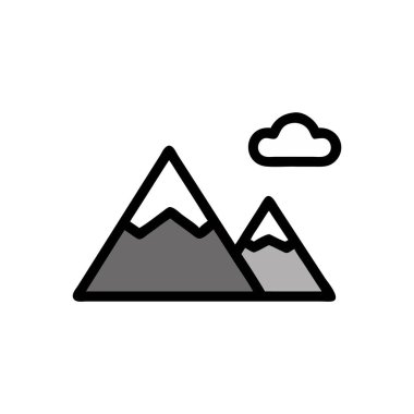 Dağ ikonu tarzı. vektör simgesi