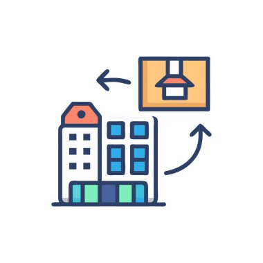 gayrimenkul ve yapı çizgisi ve biçim simgesi