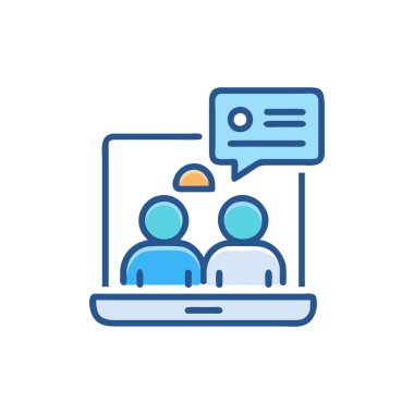 çevrimiçi eğitim ikonu vektör illüstrasyonu