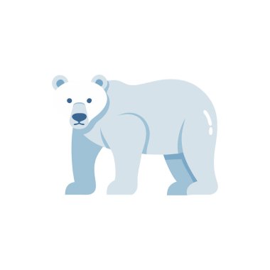 Kutup ayısında kutup ayısı. vektör illüstrasyonu.