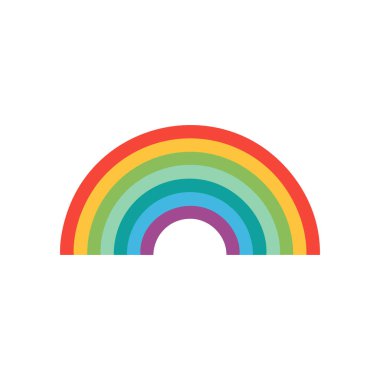 Gökkuşağı logo şablonu vektör resimleme tasarımı