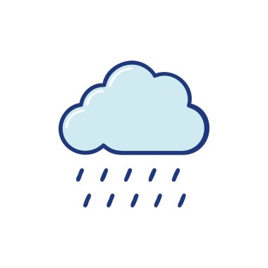 Bulut vektör simgesi. Hava sembolü. vektör