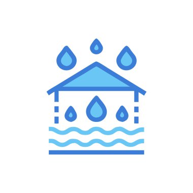 Su evi logosu vektör tasarım şablonu. ev logosu tasarımı kavramı.