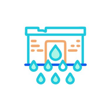 su damlası renk ikonu vektörü. Su damlası işareti. izole edilmiş sembol çizimi