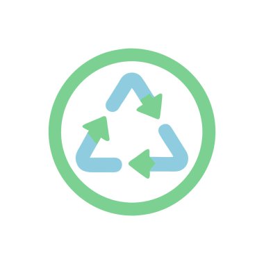 Geri dönüşüm vektörü ince çizgi simgesi