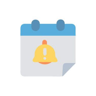 bildirim vektörü düz renk simgesi