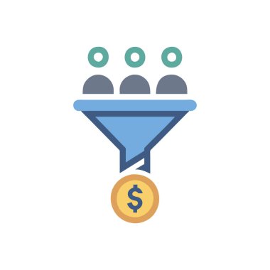 Web ve mobil uygulama için huni vektör simgesi. huni işareti ve sembol