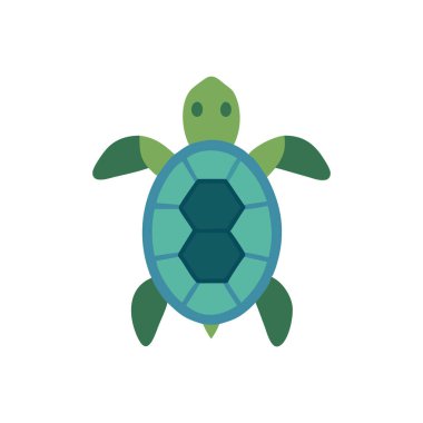 Beyaz arkaplan, vektör, illüstrasyon üzerinde izole edilmiş kaplumbağa hayvan simgesi