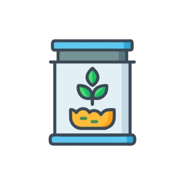 Kavanozda bal kavanozu yapraklar ve tohumlar vektör illüstrasyon tasarımı