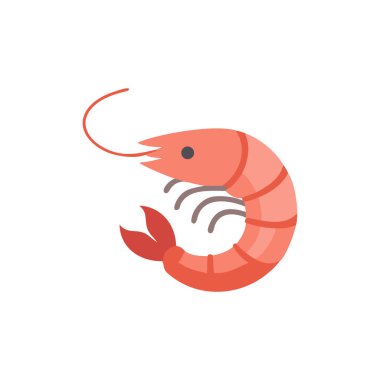 Karides vektör resimleme düz simgesi