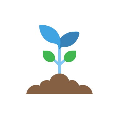 bitki vektörü düz renk simgesi