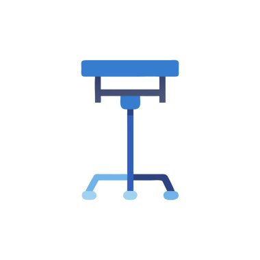 masa sandalye düz simgesi, vektör, illüstrasyon