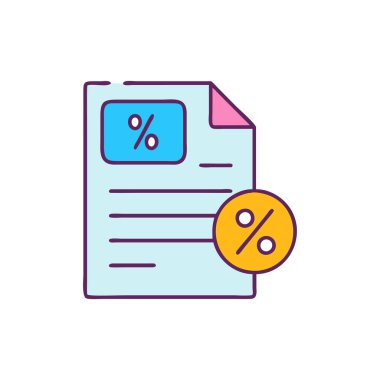 dosya vektör renk çizgisi simgesi