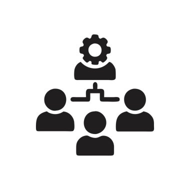 Takım çalışması simgesi vektörde. Logotype