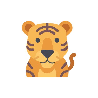 Kaplan başı karikatür vektör çizimi grafik tasarımı