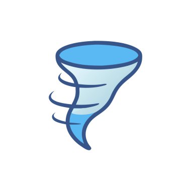 Kasırga renk ikonu. beyaz üzerine izole.