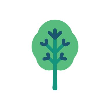 Ağaç simge vektör web ve mobil uygulaması tasarımı, ağaç logo kavramı için izole üzerinde beyaz arka plan