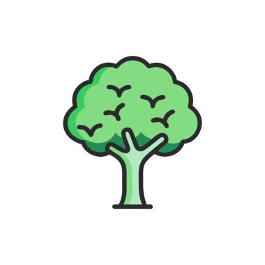ağaç simgesi vektör illüstrasyonu.