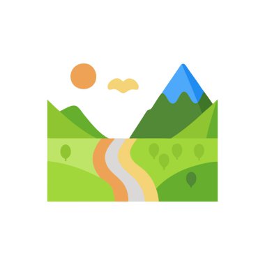 Dağlı ve bulutlu dağ manzarası