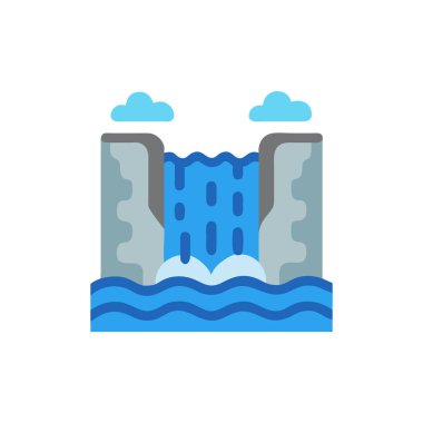 Su sıçratan su dalgası vektör illüstrasyon tasarımı