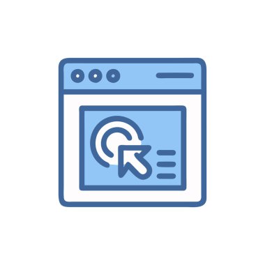 çevrimiçi alışveriş simgesi, vektör illüstrasyonu