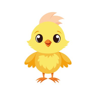 Sevimli küçük piliç karakteri