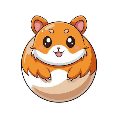 Sevimli Hamster çizgi film vektör çizimi