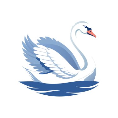 swan logo design vector template illustration