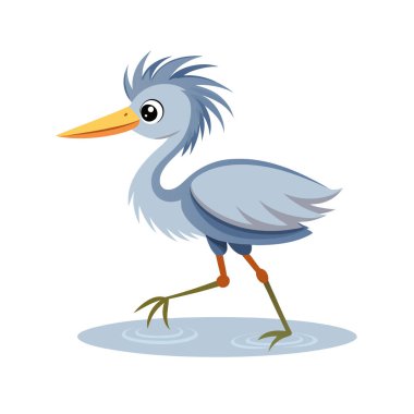 Sevimli leylek kuşunun vektör çizimi