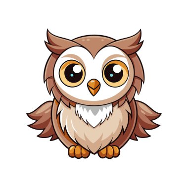 şirin baykuşun vektör resmi