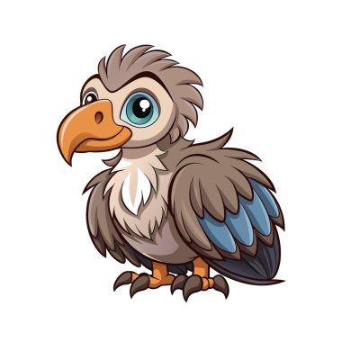 Sevimli bir baykuş çizgi filminin çizimi