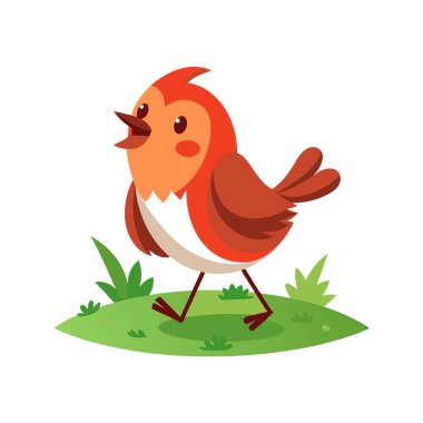 Beyaz arkaplan vektör illüstrasyon tasarımı üzerindeki sevimli kuş