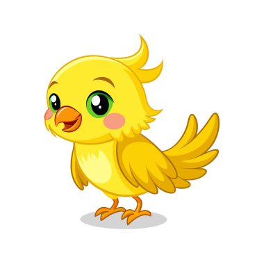 Küçük kuş çizgi filminin vektör çizimi