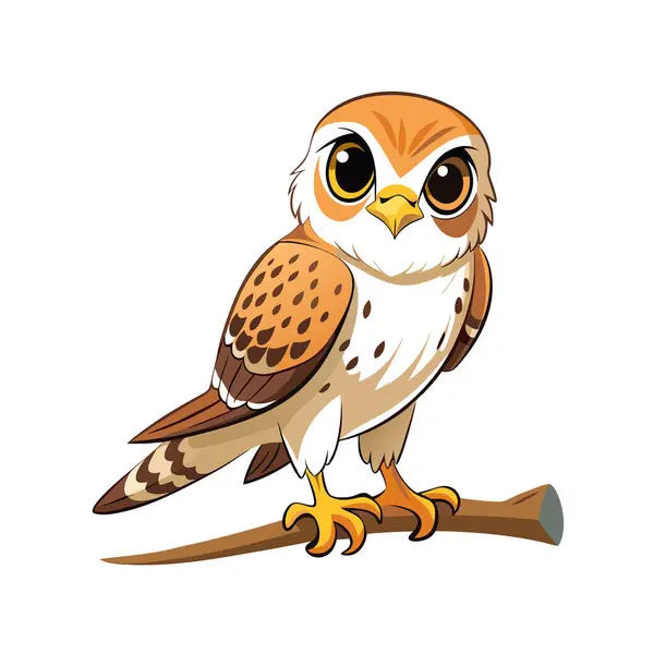 Beyaz arkaplanda oturan baykuşun vektör görüntüsü