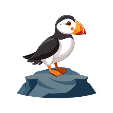 Sevimli çizgi toucan kuş