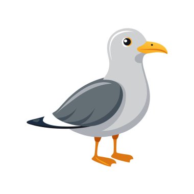 Yalnız nesne. kuş ve güvercin çizimi.