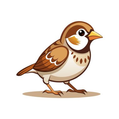 serçe kuş vektör simgesi. karikatür vektör çizimi beyaz arkaplan kuş vektörü üzerinde izole.