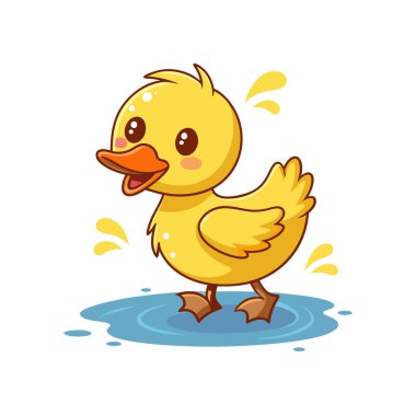 Sarı ördeğin vektör çizimi