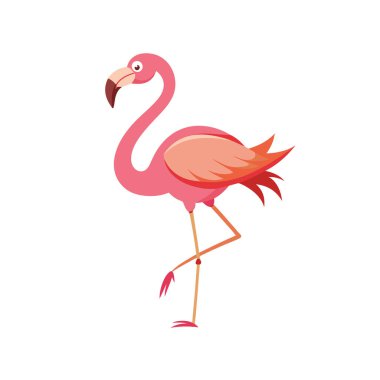 Flamingo ikonu. Web için flamingo vektör çizimi