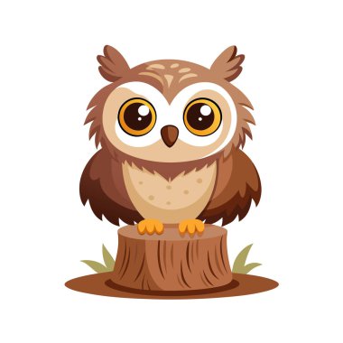 Baykuş ağaç dalında oturuyor