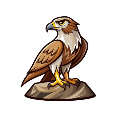 Beyaz arkaplanda izole edilmiş bir kuşun gösterimi