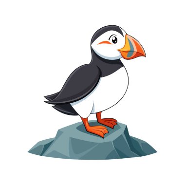 Sevimli penguen karikatür vektör