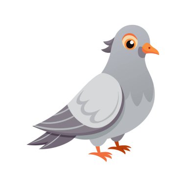 Kuş simgesi. Kuş vektör simgesi web için karikatür çizimi