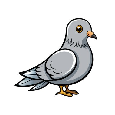 Vektör çizim karikatür güvercin