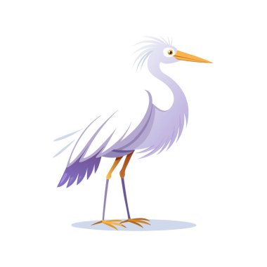 İzole kuş çizgi film vektör tasarımı