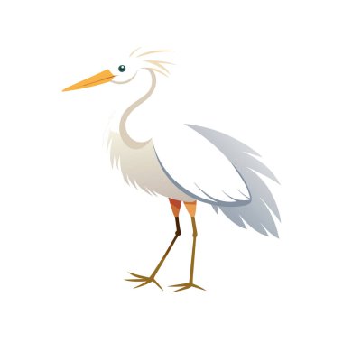 Beyaz kuşun vektör çizimi