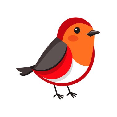 Şirin kuş çizgi film vektör çizimi