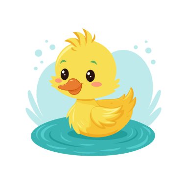 Yüzme havuzundaki sevimli ördek