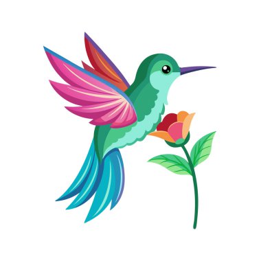 Tropikal çiçekli cennet kuşu